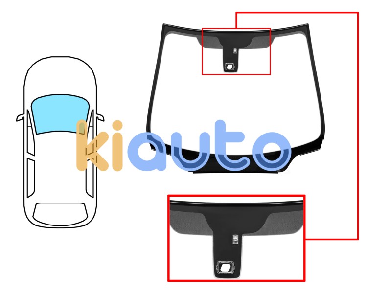 Parabrisas peugeot 307 2005-2007 cabrio / delantero / verde / con base espejo / con sensor cuadrado / molduras premontadas Eurocode 6543AGSMVZ1B