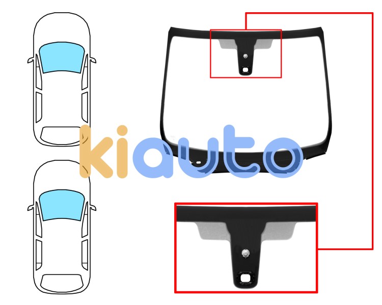 Parabrisas peugeot 308 2011-2013 3/5 puertas / familiar / delantero / verde / acustico / con base espejo / con sensor / molduras premontadas Eurocode 6554AGAMVW3B