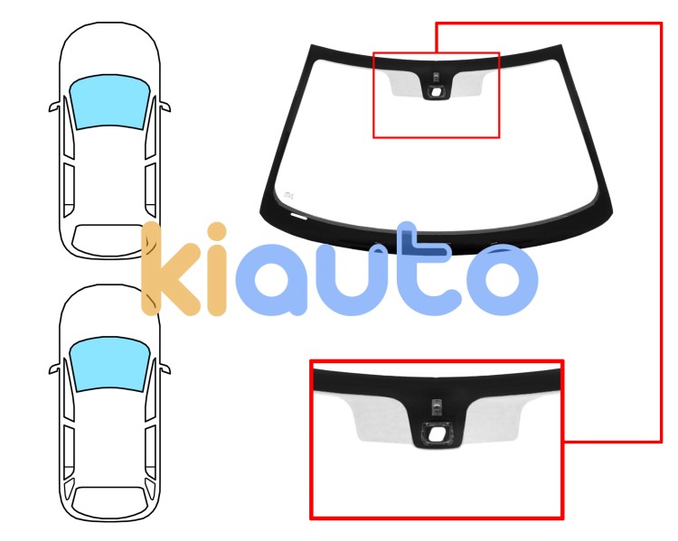 Parabrisas peugeot 406 1995-1999 4 puertas / familiar / delantero / reflectante / con base espejo / con sensor cuadrado Eurocode 6525ACCMV1T