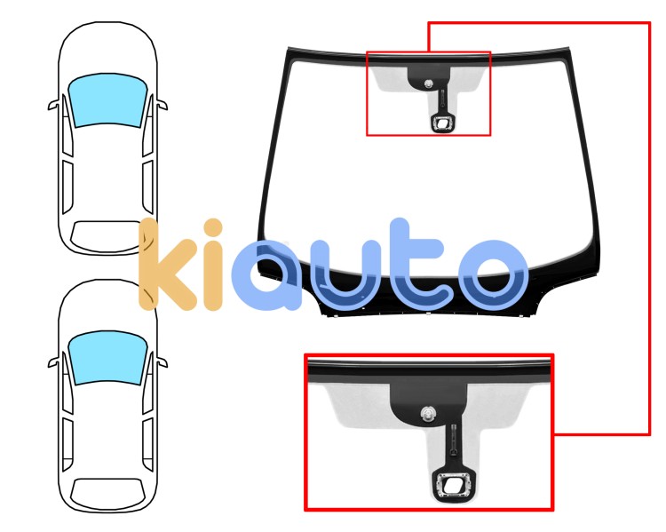 Parabrisas peugeot 407 2004-2011 4 puertas / familiar / delantero / verde / con base espejo / con sensor modificado / molduras premontadas Eurocode 6544AGSMVZ2P