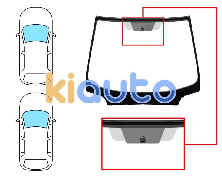 Parabrisas peugeot 407 2004-2011 4 puertas / familiar / delantero / verde / con base espejo / molduras premontadas Eurocode 6544AGSVZ