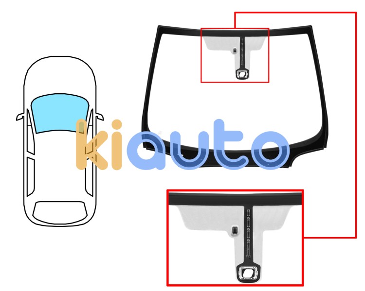 Parabrisas peugeot 407 2004-2011 coupe / delantero / reflectante / acustico / con base espejo / con sensor / molduras premontadas Eurocode 6550ACDMVZ