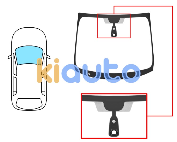Parabrisas peugeot 5008 2009-2013 delantero / verde / acustico / con base espejo / con sensor / molduras premontadas Eurocode 6560AGAMVW1B