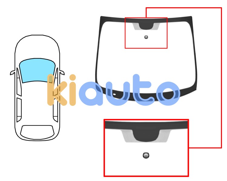 Parabrisas peugeot 5008 2009-2013 delantero / verde / acustico / con base espejo / molduras premontadas Eurocode 6560AGAVW