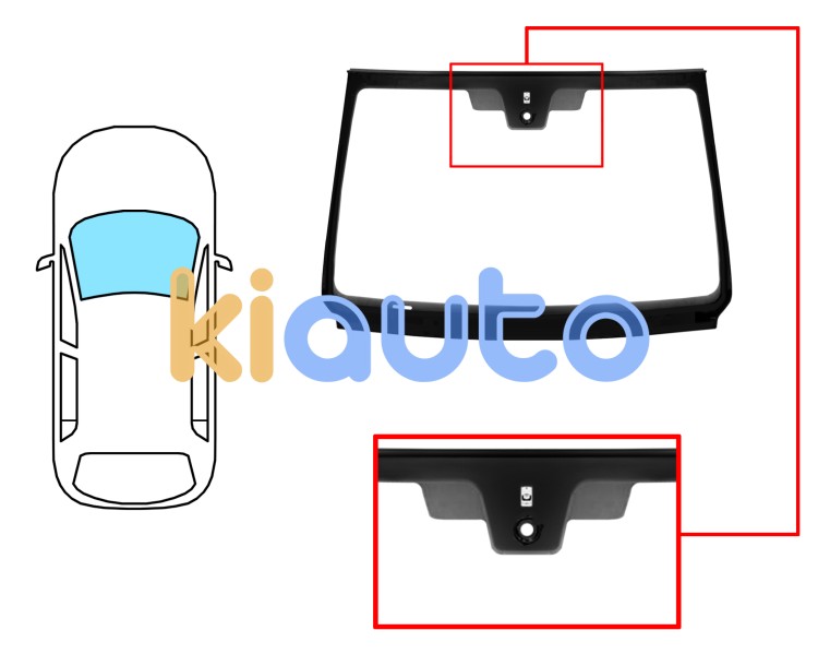 Parabrisas peugeot 607 2000-2011 delantero / reflectante / con base espejo / con sensor redondo / molduras premontadas Eurocode 6540ACCMVZ