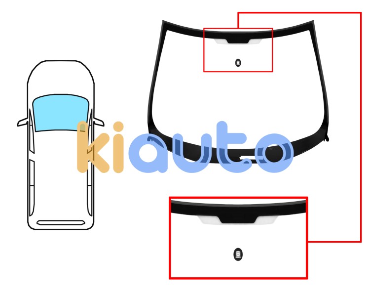 Parabrisas peugeot 807 2002-2013 delantero / reflectante / con base espejo / molduras premontadas Eurocode 3357AGCVZ