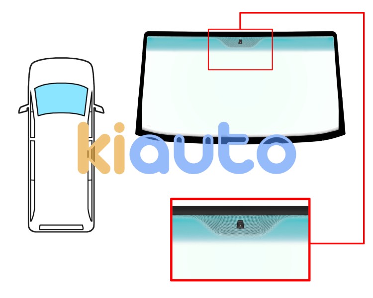 Parabrisas peugeot boxer 2002-2006 delantero / verde banda verde / con base espejo Eurocode 2722AGNGN1B