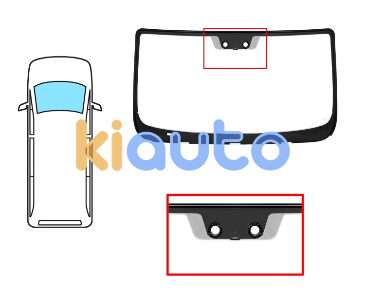 Parabrisas peugeot boxer 2006-2014 delantero / reflectante / con base espejo / con sensor / molduras premontadas Eurocode 2737ACCMVZ1B