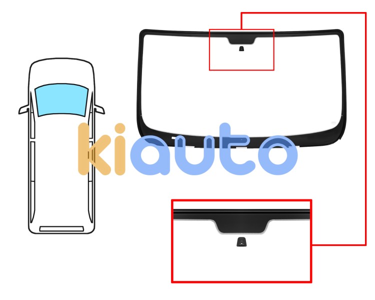 Parabrisas peugeot boxer 2006-2014 delantero / verde / con base espejo / molduras premontadas Eurocode 2737AGSVZ