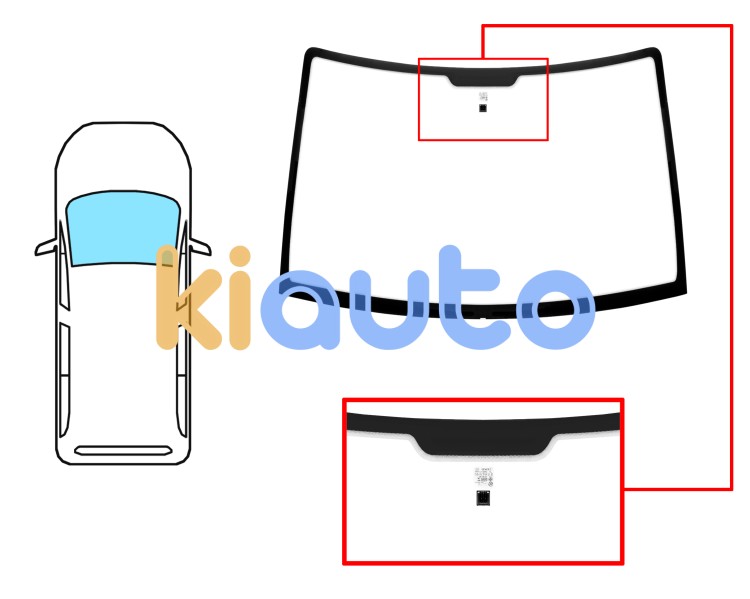 Parabrisas peugeot expert 2003-2007 delantero / incoloro / con base espejo Eurocode 2721ACL