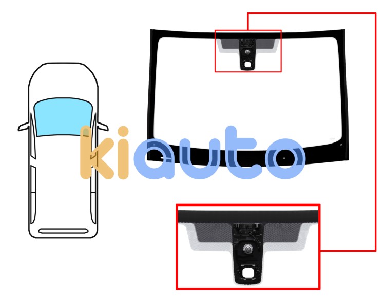 Parabrisas peugeot partner 2008-2012 delantero / verde / con base espejo / con sensor / molduras premontadas Eurocode 2741AGSMVZ2P