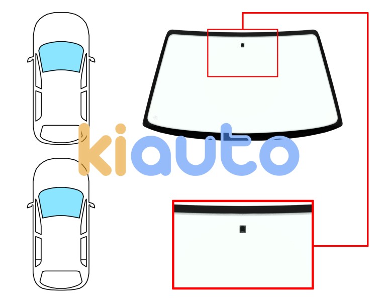 Parabrisas renault clio 1990-1996 3/5 puertas / delantero / verde / con base espejo Eurocode 7232AGN