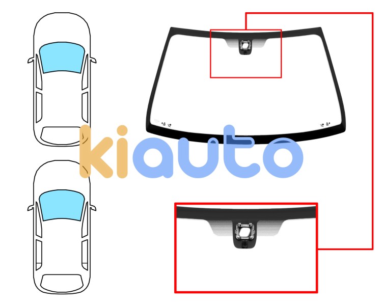Parabrisas renault clio 1998-2001 3/5 puertas / delantero / reflectante / con base espejo / con sensor Eurocode 7248ACCM1B