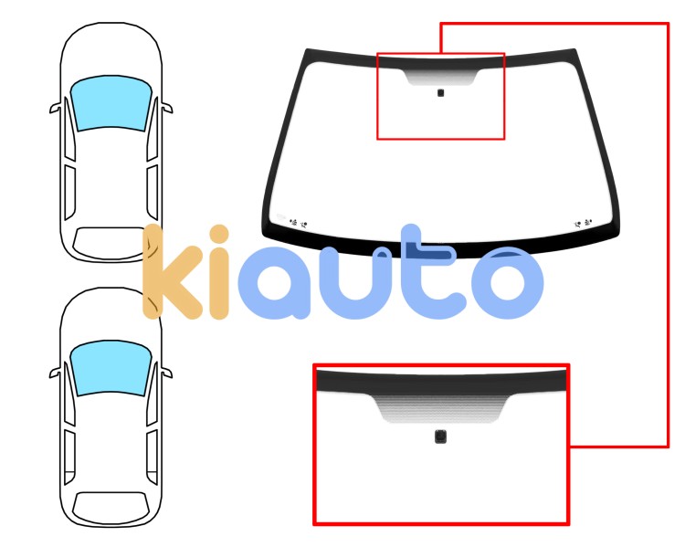 Parabrisas renault clio 2001-2006 3/5 puertas / delantero / verde / con base espejo Eurocode 7248AGS1B
