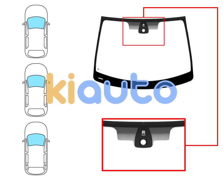 Parabrisas renault clio 2005-2009 3/5 puertas / familiar / delantero / verde / con base espejo / con sensor Eurocode 7262AGSMV1R
