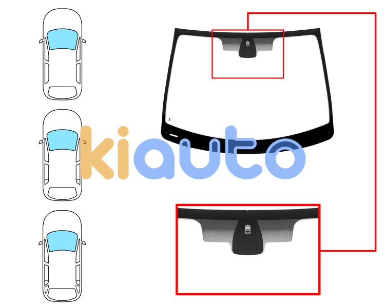 Parabrisas renault clio 2005-2009 3/5 puertas / familiar / delantero / verde / con base espejo modificada Eurocode 7262AGSV1Q