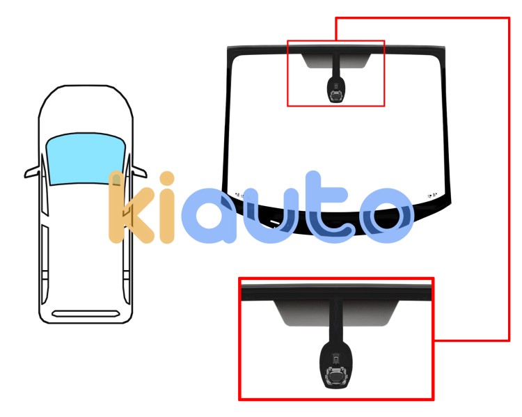Parabrisas renault espace 2006-2014 delantero / reflectante / con base espejo / con sensor / molduras premontadas Eurocode 7251ACCMVW1M