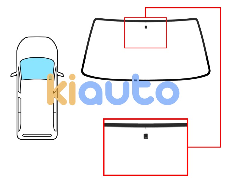 Parabrisas renault express 1995-1998 delantero / incoloro / con base espejo Eurocode 7227ACL1C