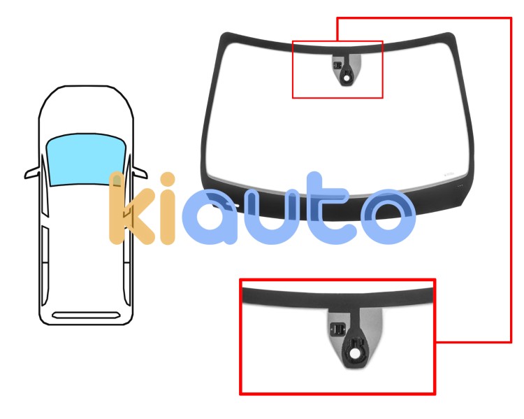 Parabrisas renault express 2021-> delantero / verde / con base espejo / con sensor Eurocode 7289AGSMV