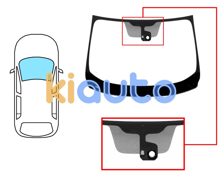 Parabrisas renault kadjar 2015-2018 delantero / verde / acustico / con base espejo / con sensor modificado / molduras premontadas Eurocode 7300AGAMVZ96