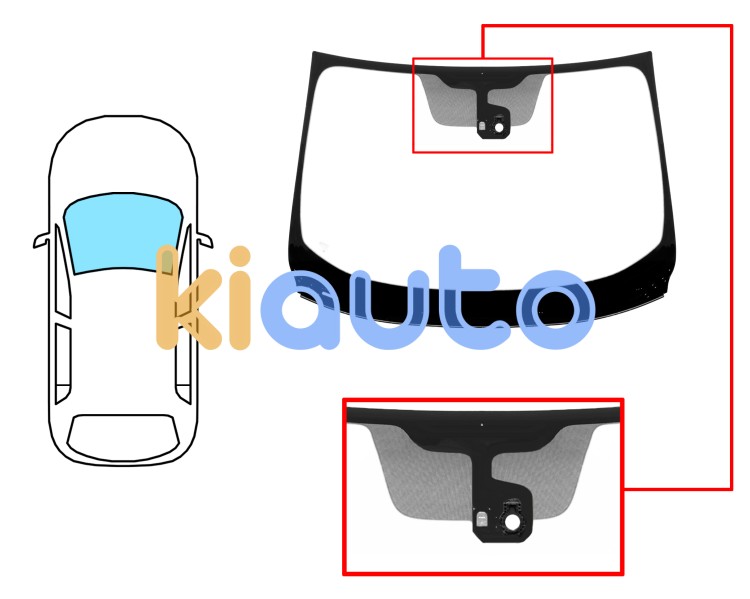 Parabrisas renault kadjar 2019-2023 delantero / verde / acustico / con base espejo / con sensor modificado / molduras premontadas Eurocode 7300AGAMVZ95