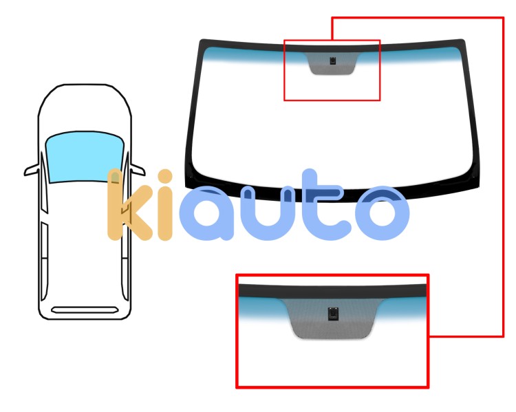 Parabrisas renault kangoo 1998-2003 delantero / verde banda azul / con base espejo Eurocode 7246AGNBL6Z