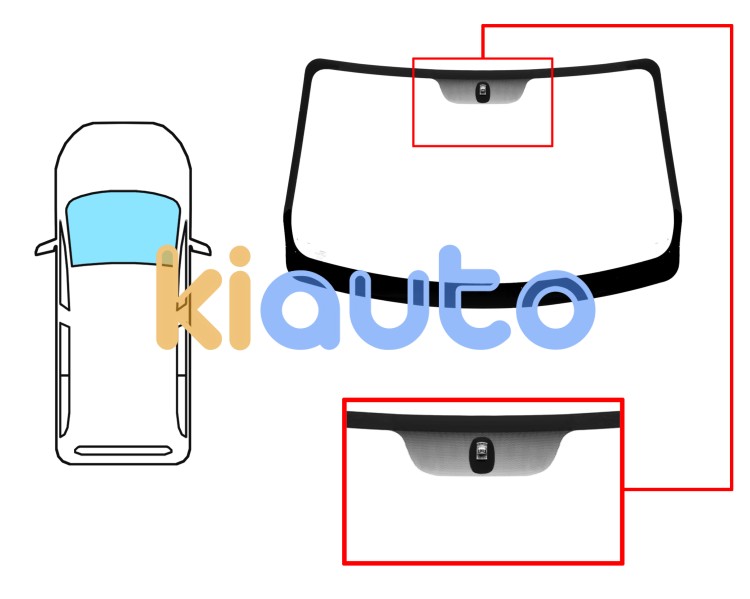 Parabrisas renault kangoo 2007-2013 delantero / verde / acustico / con base espejo Eurocode 7274AGA1M