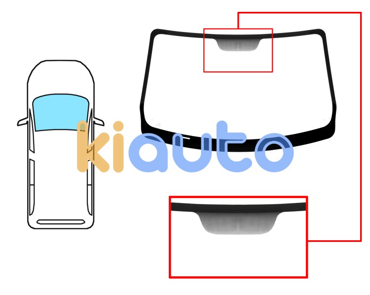 Parabrisas renault kangoo 2007-2013 delantero / verde / con ventana chasis Eurocode 7274AGSV
