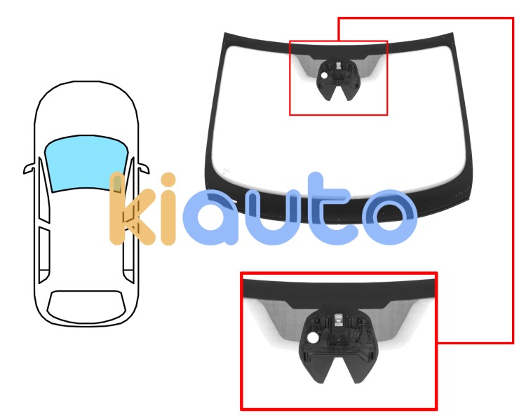 Parabrisas renault koleos 2016-2020 delantero / verde / acustico / con base espejo / con sensor modificado / con soporte camara modificado / molduras premontadas Eurocode 7305AGACMVW1L