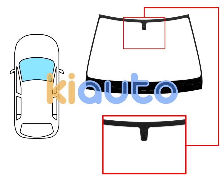 Parabrisas renault laguna 1998-2001 5 puertas / familiar / delantero / verde / con base espejo Eurocode 7237AGS