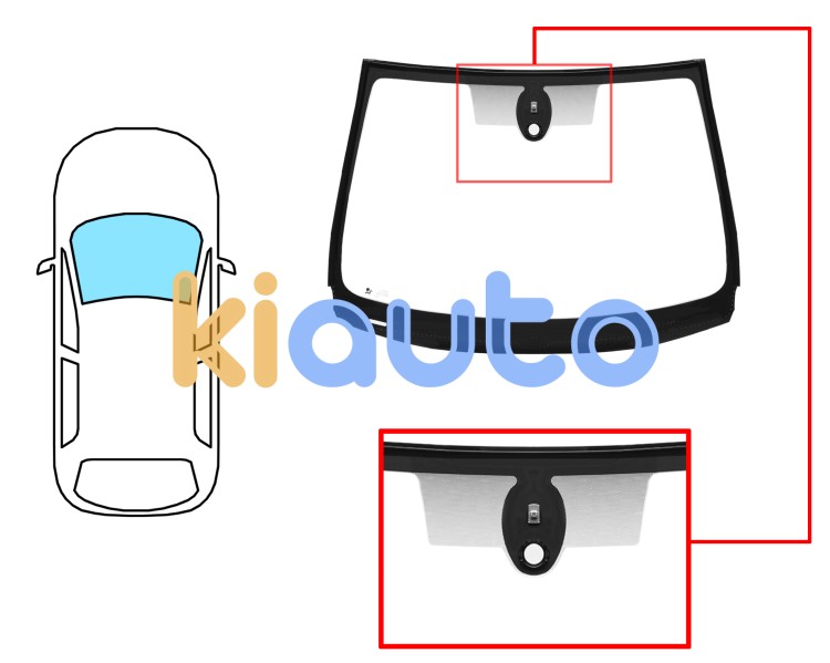 Parabrisas renault laguna 2011-2015 coupe / delantero / verde / acustico / con base espejo / con sensor / molduras premontadas Eurocode 7278AGNMVW1M