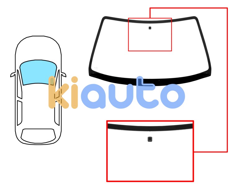 Parabrisas renault megane 1999-2002 coupe / cabrio / delantero / verde / con base espejo Eurocode 7240AGN