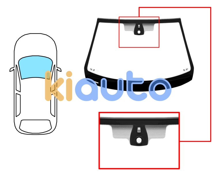 Parabrisas renault megane 2006-2008 cabrio / delantero / verde / con base espejo / con sensor / molduras premontadas Eurocode 7261AGSMVW1M
