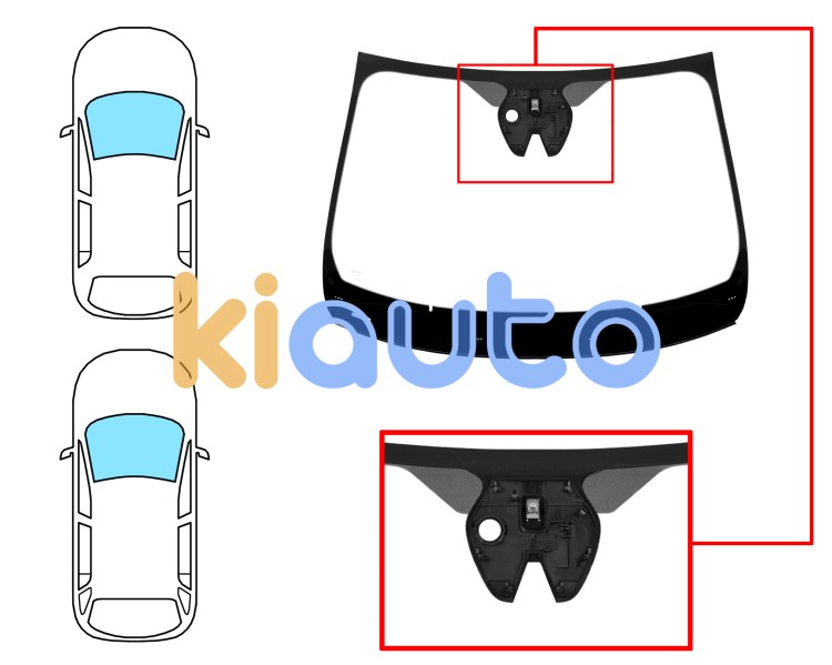 Parabrisas renault megane 2016-2020 5 puertas / familiar / delantero / verde / acustico / con base espejo / con sensor / con soporte camara / molduras premontadas Eurocode 7302AGACMVZ1C