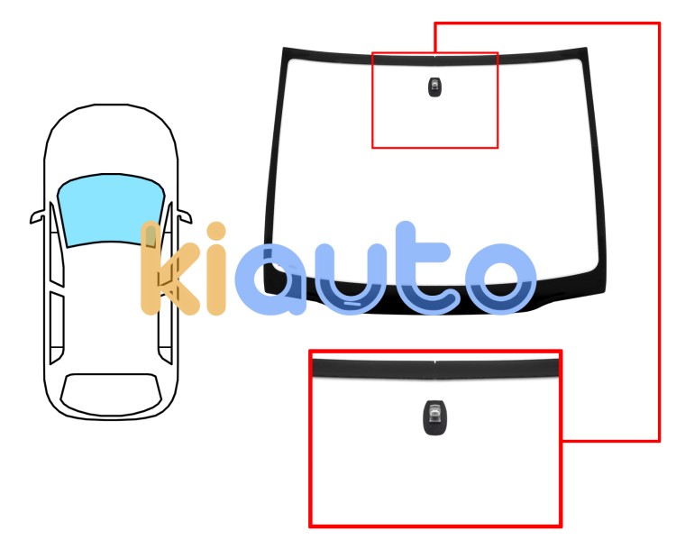 Parabrisas renault modus 2004-2008 delantero / verde / con base espejo Eurocode 7263AGSV1M