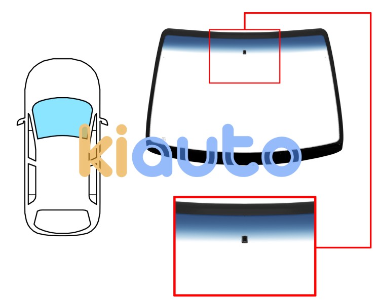 Parabrisas renault scenic 1999-2002 delantero / verde banda azul / con base espejo Eurocode 7245AGNBL