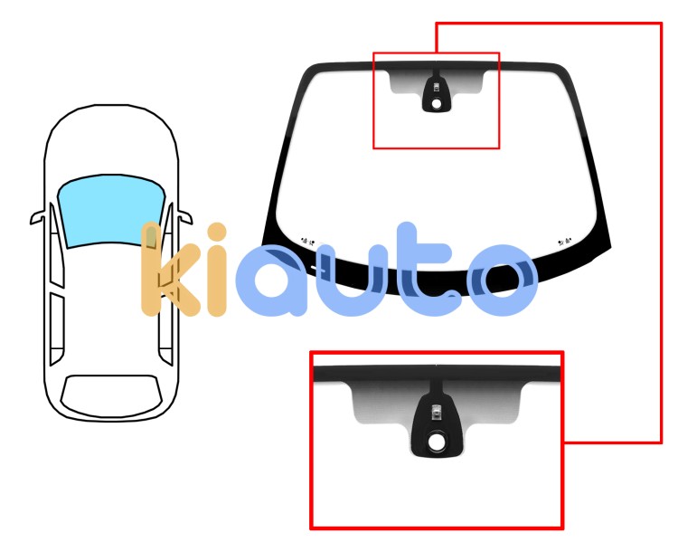 Parabrisas renault scenic / grand scenic 2002-2006 delantero / verde / acustico / con base espejo / con sensor Eurocode 7257AGAMV1R