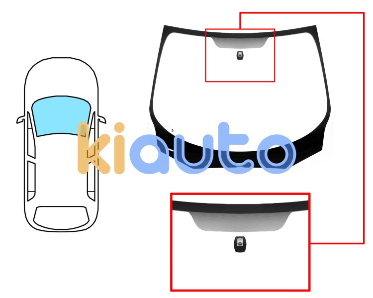 Parabrisas renault scenic / grand scenic 2012-2013 delantero / verde / con base espejo Eurocode 7280AGSV1M