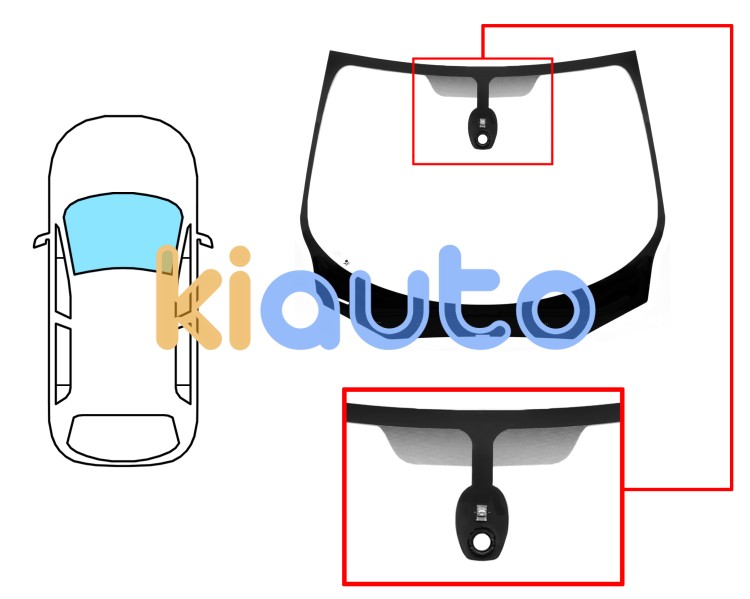Parabrisas renault scenic / grand scenic 2013-2016 delantero / verde / con base espejo / con sensor Eurocode 7280AGSMV1R