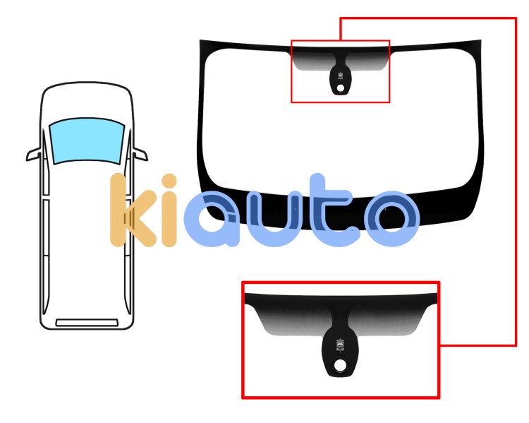 Parabrisas renault trafic 2021-> delantero / verde / con base espejo / con sensor Eurocode 7296AGSMV1C