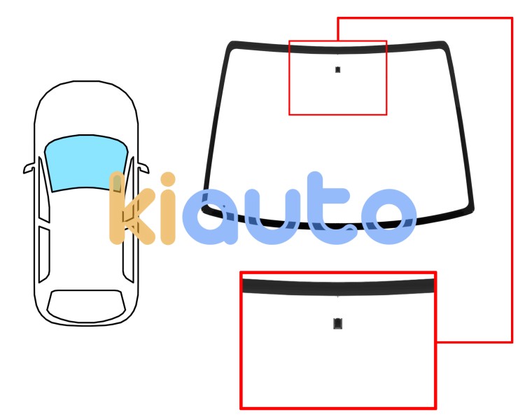 Parabrisas renault twingo 2000-2007 delantero / verde / con base espejo Eurocode 7236AGS2B