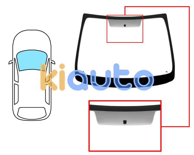 Parabrisas renault twingo 2007-2012 delantero / verde / con base espejo Eurocode 7268AGSV1M