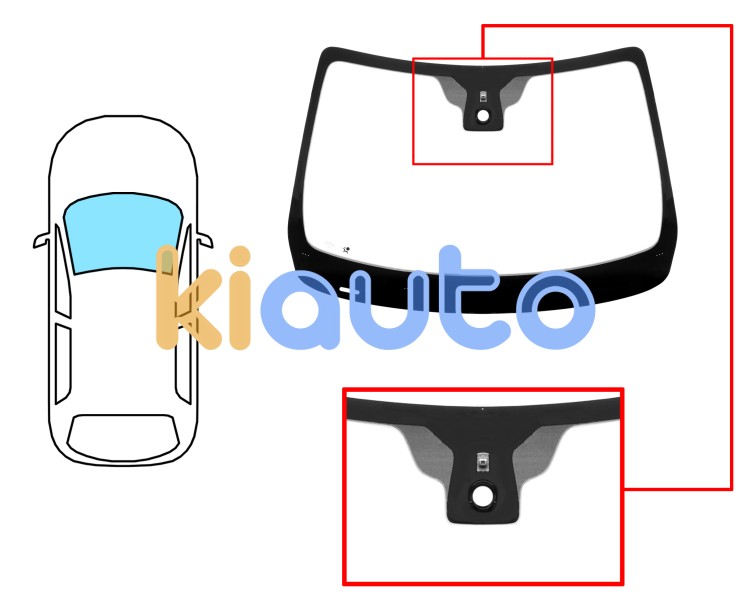 Parabrisas renault twingo 2014-2019 delantero / verde / con base espejo / con sensor Eurocode 7295AGSMV6I