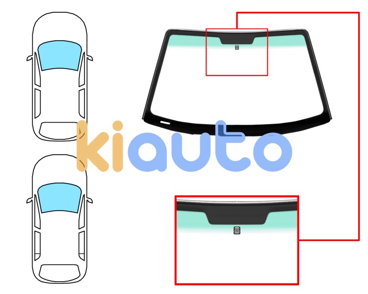 Parabrisas rover 200 1995-1999 3/5 puertas / delantero / verde banda verde / con base espejo / molduras premontadas Eurocode 7027AGNGNVZ