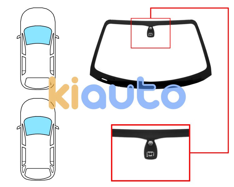 Parabrisas rover 75 1999-2005 4 puertas / familiar / delantero / verde / con base espejo / con sensor Eurocode 7035AGNMV