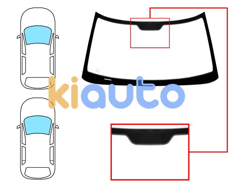 Parabrisas saab 93 1998-2002 3/5 puertas / delantero / verde / molduras premontadas Eurocode 7408AGSVW