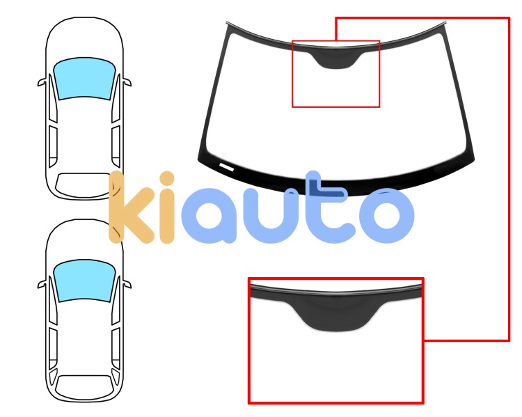 Parabrisas saab 93 2007-2012 4 puertas / familiar / delantero / verde / molduras premontadas Eurocode 7411AGSVW