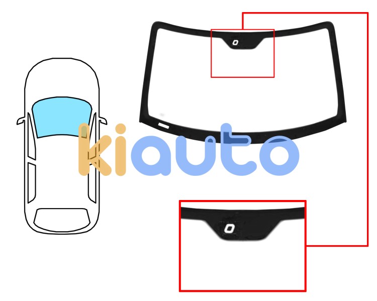 Parabrisas saab 93 2007-2012 cabrio / delantero / verde / con sensor / molduras premontadas Eurocode 7412AGSMVW1B