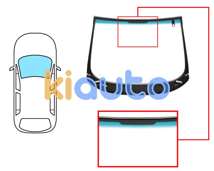 Parabrisas seat altea 2009-2015 delantero / verde banda azul / termico / con sensor / molduras premontadas Eurocode 7612AGSBLHMVZ1B