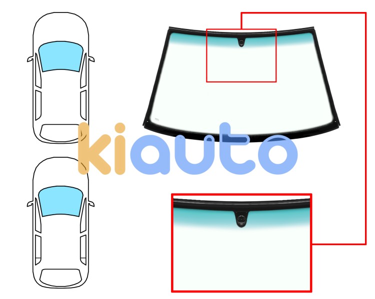 Parabrisas seat ibiza 1993-1997 3/5 puertas / delantero / verde banda verde / con base espejo / moldura premontada Eurocode 7604AGNGNZ